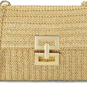 Straw Clutch Purse for Women, Woven Handbag Summer Beach Rattan Crossbody Envelo